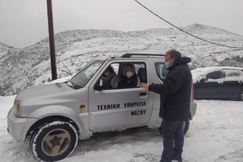 Γ. Μαργαρίτης: Συνιστάται αποφυγή μετακινήσεων οχημάτων και πεζών στη Νάξο λόγω παγετού